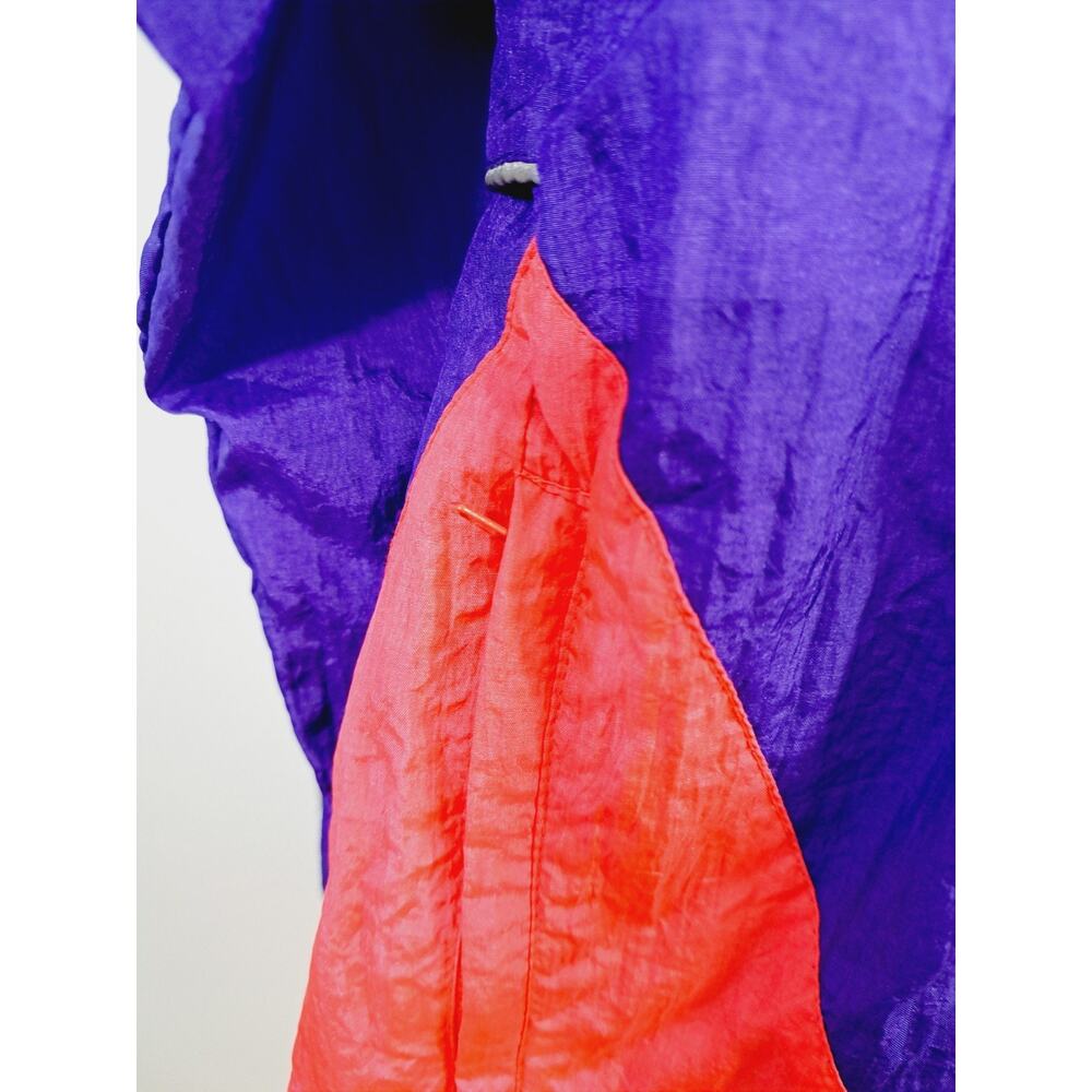 Asics Vintage Women's Pink Purple Black Color-Block 1/4 Zip Wind Breaker - Picture 4 of 13